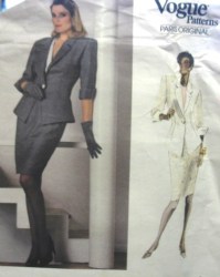 2011 C DIOR 1 BUTTON PANEL SUIT JACKET, SKIRT PATTERN 6-10